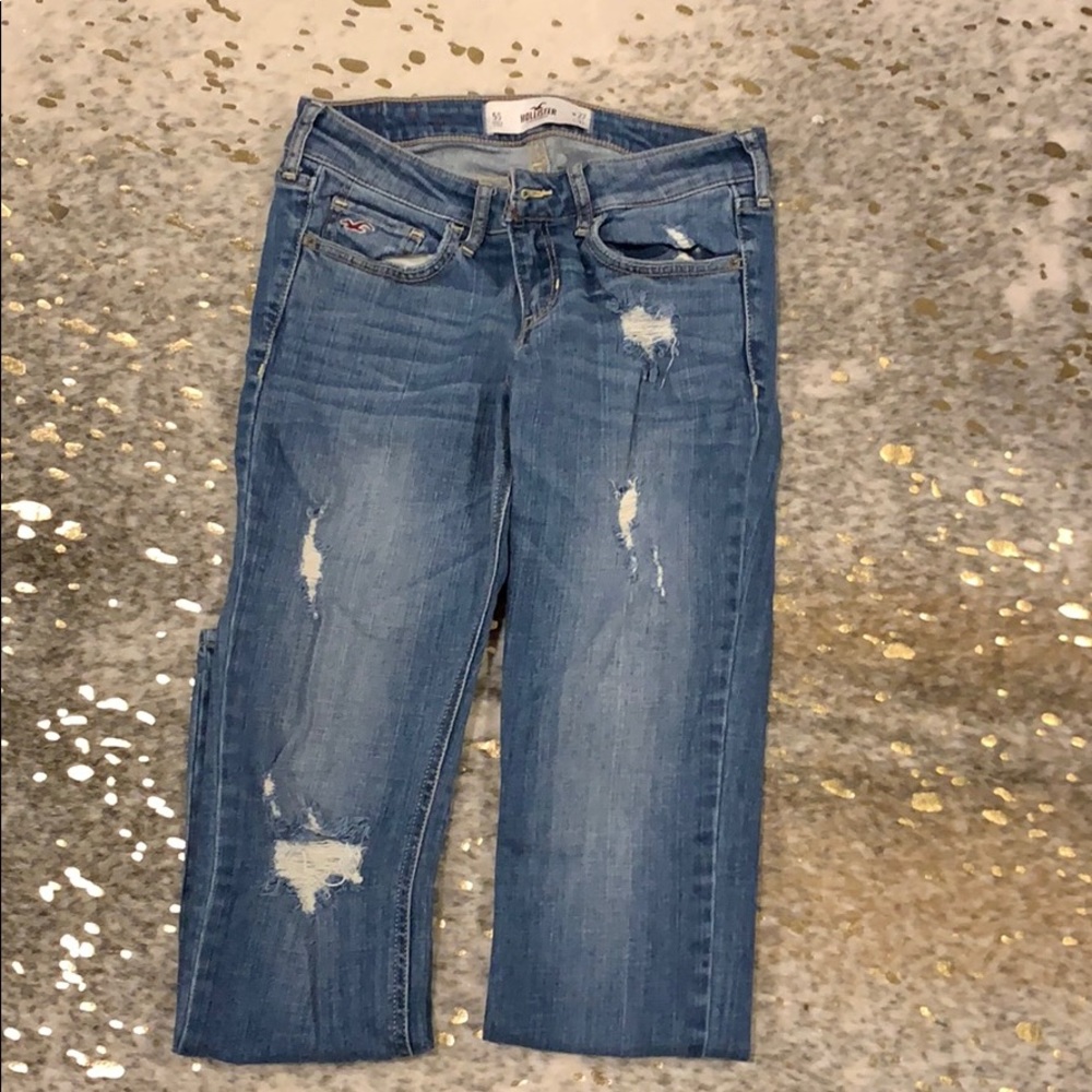 Hollister skinny jeans with holes